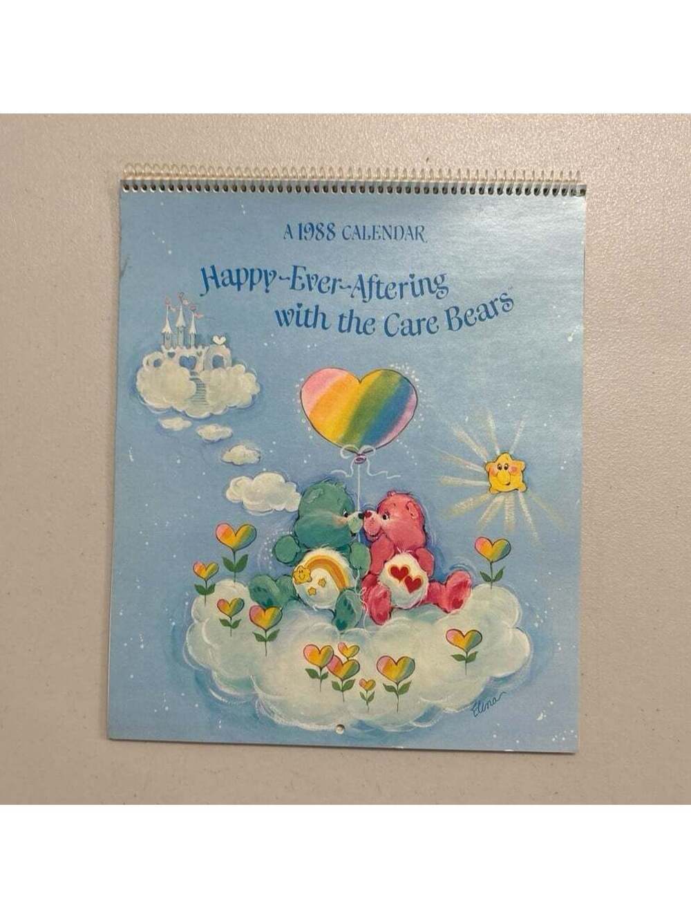 Vintage 1988 Care Bears Wall Calendar American Greetings Unused Rainbow Bears